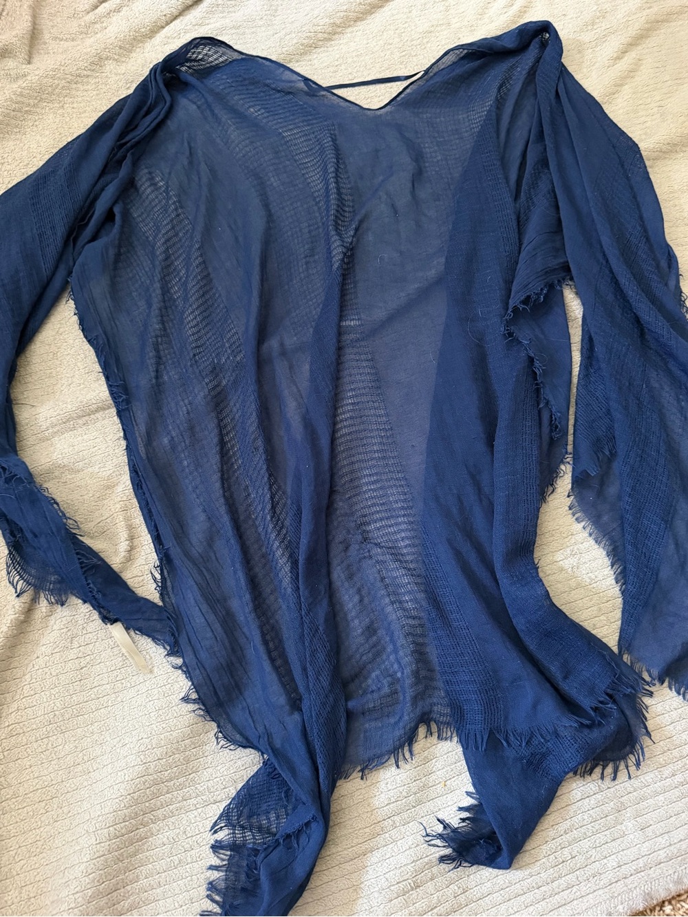 Charlotte Russe Navy Blue Lightweight Sheer Wrap Scarf